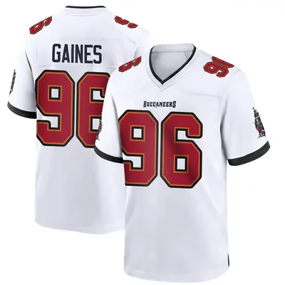 Men's Game Greg Gaines Tampa Bay Buccaneers White Jersey