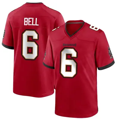 Men's Game Le'Veon Bell Tampa Bay Buccaneers Red Team Color Jersey