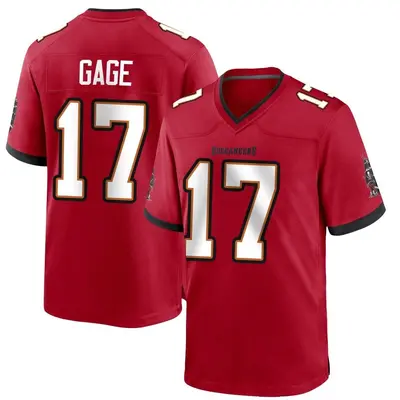 Men's Game Russell Gage Tampa Bay Buccaneers Red Team Color Jersey