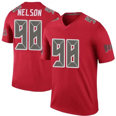 Men's Legend Anthony Nelson Tampa Bay Buccaneers Red Color Rush Jersey