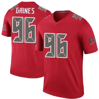 Men's Legend Greg Gaines Tampa Bay Buccaneers Red Color Rush Jersey