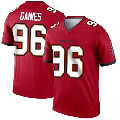 Men's Legend Greg Gaines Tampa Bay Buccaneers Red Jersey