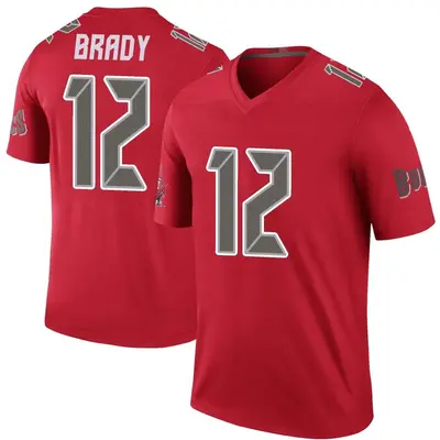 Men's Legend Tom Brady Tampa Bay Buccaneers Red Color Rush Jersey
