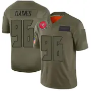 Men's Limited Greg Gaines Tampa Bay Buccaneers Camo 2019 Salute to Service Jersey