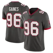 Men's Limited Greg Gaines Tampa Bay Buccaneers Pewter Alternate Vapor Jersey