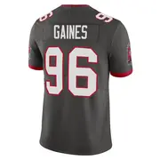 Men's Limited Greg Gaines Tampa Bay Buccaneers Pewter Alternate Vapor Jersey