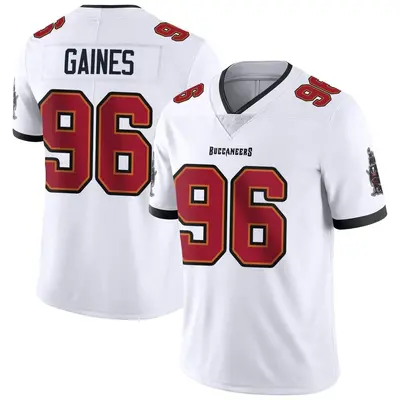 Men's Limited Greg Gaines Tampa Bay Buccaneers White Vapor Untouchable Jersey