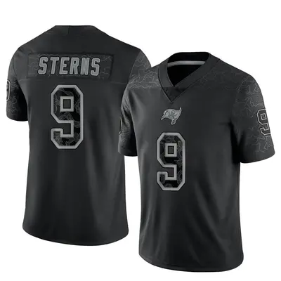 Men's Limited Jerreth Sterns Tampa Bay Buccaneers Black Reflective Jersey