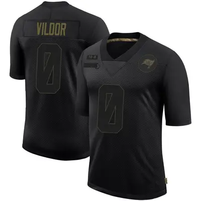 Men's Limited Kindle Vildor Tampa Bay Buccaneers Black 2020 Salute To Service Jersey