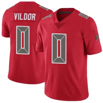 Men's Limited Kindle Vildor Tampa Bay Buccaneers Red Color Rush Jersey