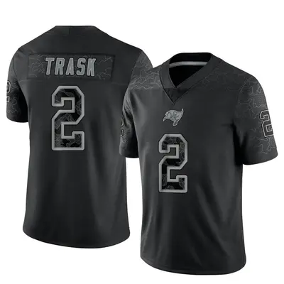 Men's Limited Kyle Trask Tampa Bay Buccaneers Black Reflective Jersey