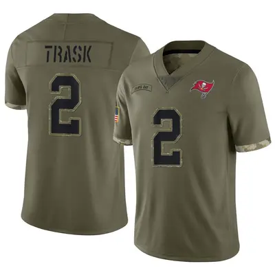 Men's Limited Kyle Trask Tampa Bay Buccaneers Olive 2022 Salute To Service Jersey