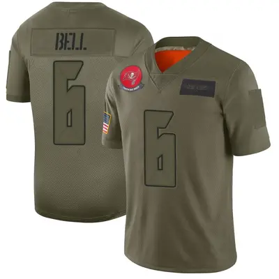 Men's Limited Le'Veon Bell Tampa Bay Buccaneers Camo 2019 Salute to Service Jersey