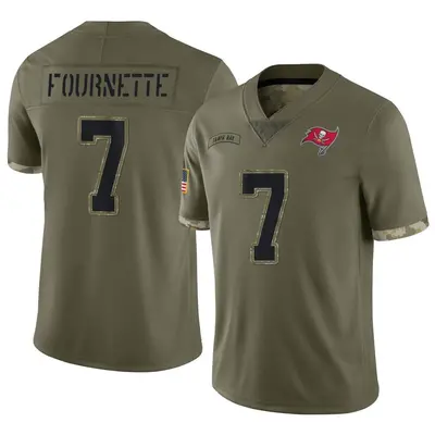 Men's Limited Leonard Fournette Tampa Bay Buccaneers Olive 2022 Salute To Service Jersey