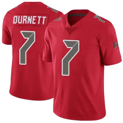 Men's Limited Leonard Fournette Tampa Bay Buccaneers Red Color Rush Jersey