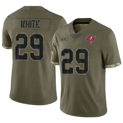 Men's Limited Rachaad White Tampa Bay Buccaneers Olive 2022 Salute To Service Jersey