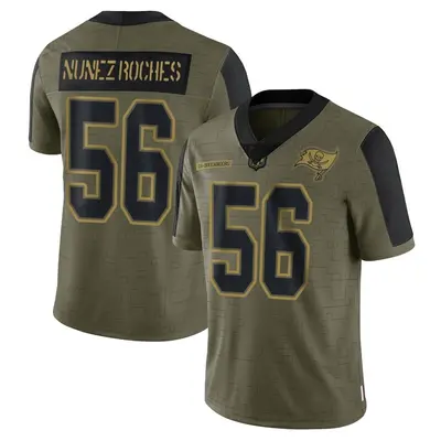 Men's Limited Rakeem Nunez-Roches Tampa Bay Buccaneers Olive 2021 Salute To Service Jersey