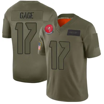 Men's Limited Russell Gage Tampa Bay Buccaneers Camo 2019 Salute to Service Jersey