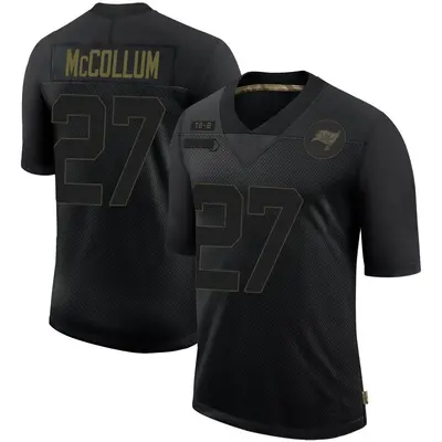Men's Limited Zyon McCollum Tampa Bay Buccaneers Black 2020 Salute To Service Jersey