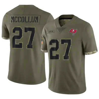 Men's Limited Zyon McCollum Tampa Bay Buccaneers Olive 2022 Salute To Service Jersey