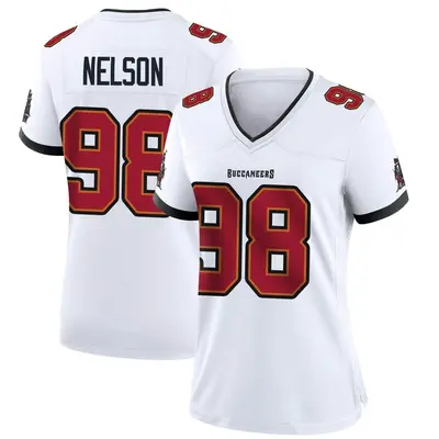 Women's Game Anthony Nelson Tampa Bay Buccaneers White Jersey