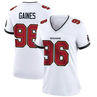 Women's Game Greg Gaines Tampa Bay Buccaneers White Jersey