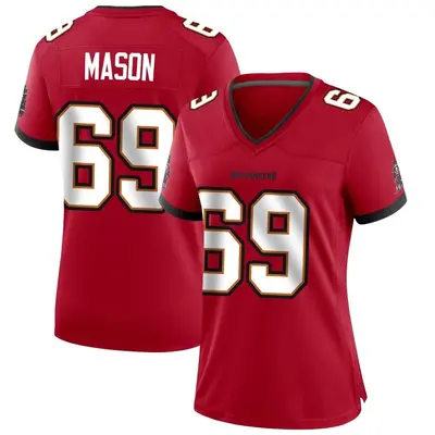 Women's Game Shaq Mason Tampa Bay Buccaneers Red Team Color Jersey