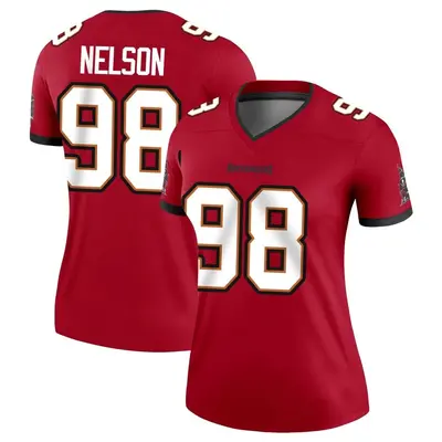 Women's Legend Anthony Nelson Tampa Bay Buccaneers Red Jersey