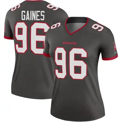 Women's Legend Greg Gaines Tampa Bay Buccaneers Pewter Alternate Jersey