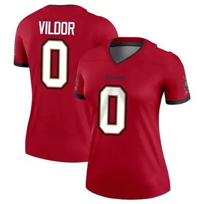 Women's Legend Kindle Vildor Tampa Bay Buccaneers Red Jersey