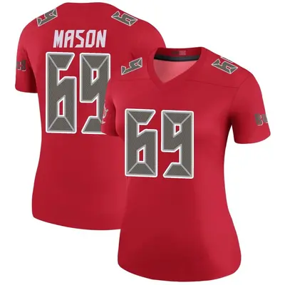Women's Legend Shaq Mason Tampa Bay Buccaneers Red Color Rush Jersey