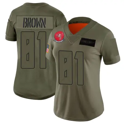 Women's Limited Antonio Brown Tampa Bay Buccaneers Camo 2019 Salute to Service Jersey