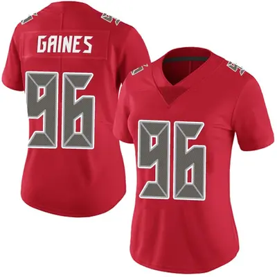 Women's Limited Greg Gaines Tampa Bay Buccaneers Red Team Color Vapor Untouchable Jersey
