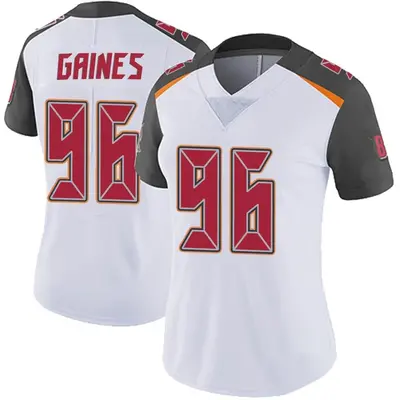 Women's Limited Greg Gaines Tampa Bay Buccaneers White Vapor Untouchable Jersey