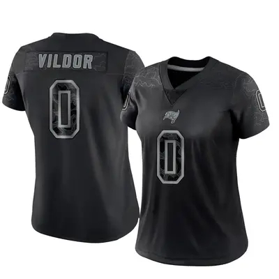Women's Limited Kindle Vildor Tampa Bay Buccaneers Black Reflective Jersey