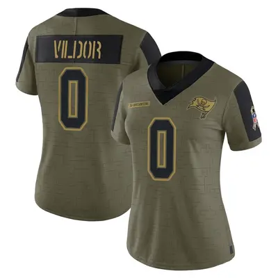 Women's Limited Kindle Vildor Tampa Bay Buccaneers Olive 2021 Salute To Service Jersey