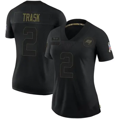 Women's Limited Kyle Trask Tampa Bay Buccaneers Black 2020 Salute To Service Jersey