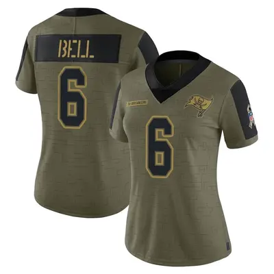 Women's Limited Le'Veon Bell Tampa Bay Buccaneers Olive 2021 Salute To Service Jersey