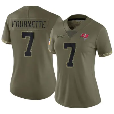 Women's Limited Leonard Fournette Tampa Bay Buccaneers Olive 2022 Salute To Service Jersey