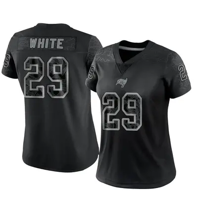Women's Limited Rachaad White Tampa Bay Buccaneers Black Reflective Jersey