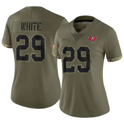 Women's Limited Rachaad White Tampa Bay Buccaneers Olive 2022 Salute To Service Jersey