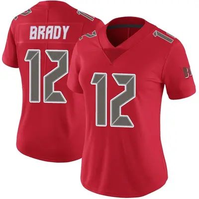 Women's Limited Tom Brady Tampa Bay Buccaneers Red Color Rush Jersey