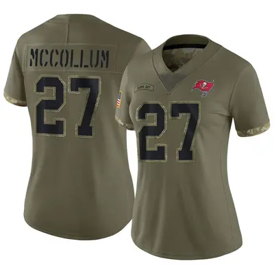 Women's Limited Zyon McCollum Tampa Bay Buccaneers Olive 2022 Salute To Service Jersey