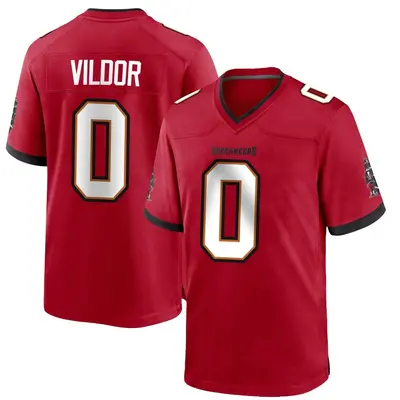 Youth Game Kindle Vildor Tampa Bay Buccaneers Red Team Color Jersey