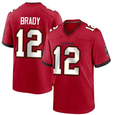 Youth Game Tom Brady Tampa Bay Buccaneers Red Team Color Jersey