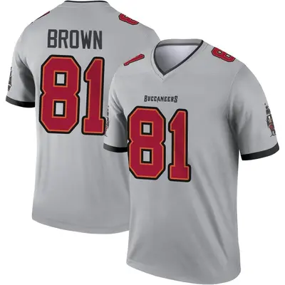 Youth Legend Antonio Brown Tampa Bay Buccaneers Gray Inverted Jersey