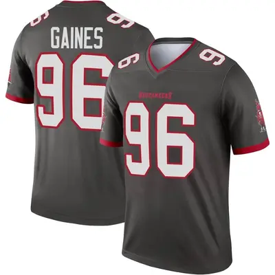 Youth Legend Greg Gaines Tampa Bay Buccaneers Pewter Alternate Jersey