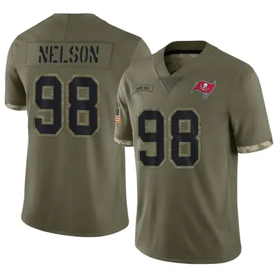 Youth Limited Anthony Nelson Tampa Bay Buccaneers Olive 2022 Salute To Service Jersey