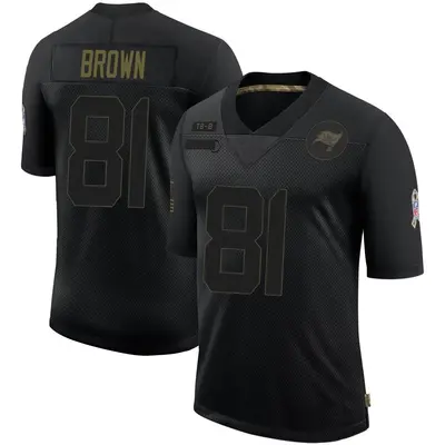 Youth Limited Antonio Brown Tampa Bay Buccaneers Black 2020 Salute To Service Jersey