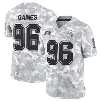 Youth Limited Greg Gaines Tampa Bay Buccaneers Arctic Camo 2024 Salute to Service Jersey